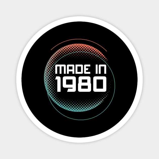 Made in 1980 Magnet by CardRingDesign